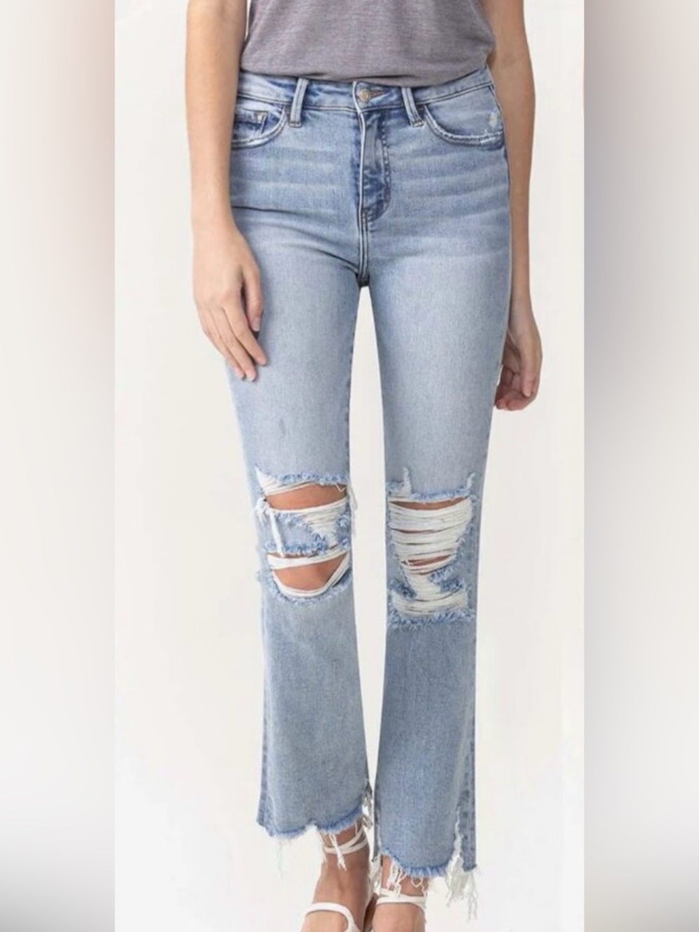 Lovervet by Vervet Distressed Raw Hem Jeans Size 31/13